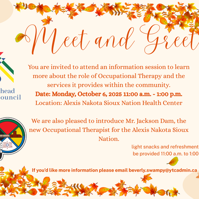 Alexis Nakota Sioux Nation – Occupational Therapy Meet & Greet