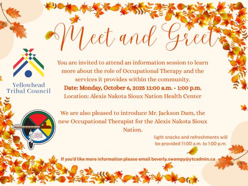 Alexis Nakota Sioux Nation – Occupational Therapy Meet & Greet